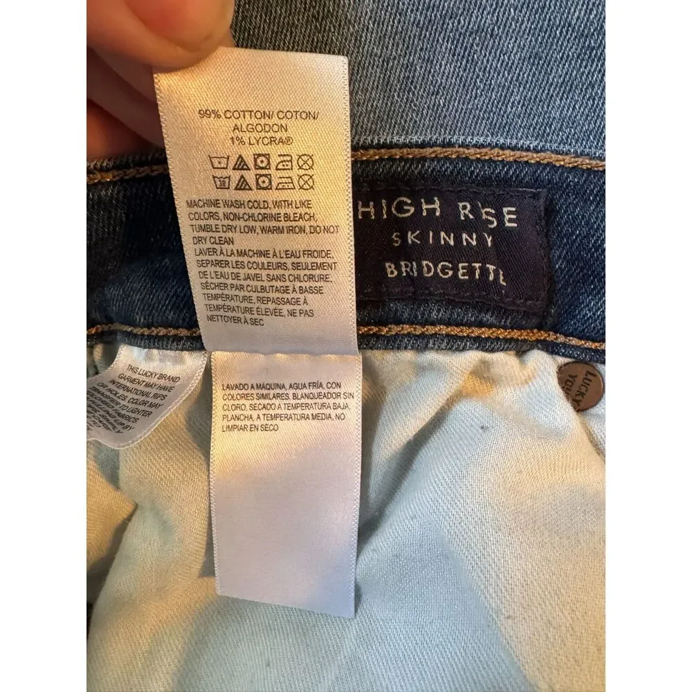 Lucky Brand Bridgette High Rise Skinny Jeans 6/28 Button Fly Ankle Women Denim - Picture 9 of 12